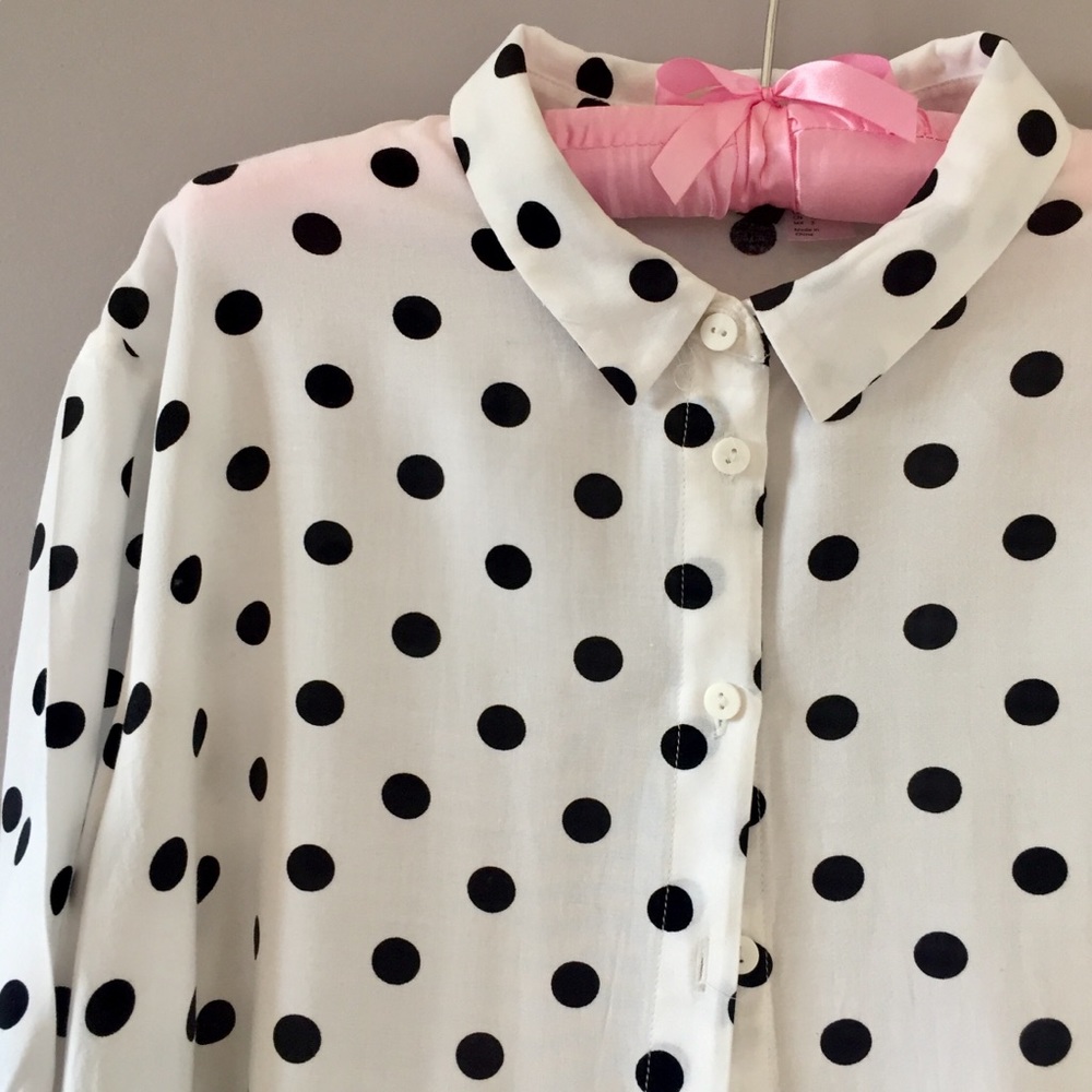 Polka Dot Short Sleeve Shirt